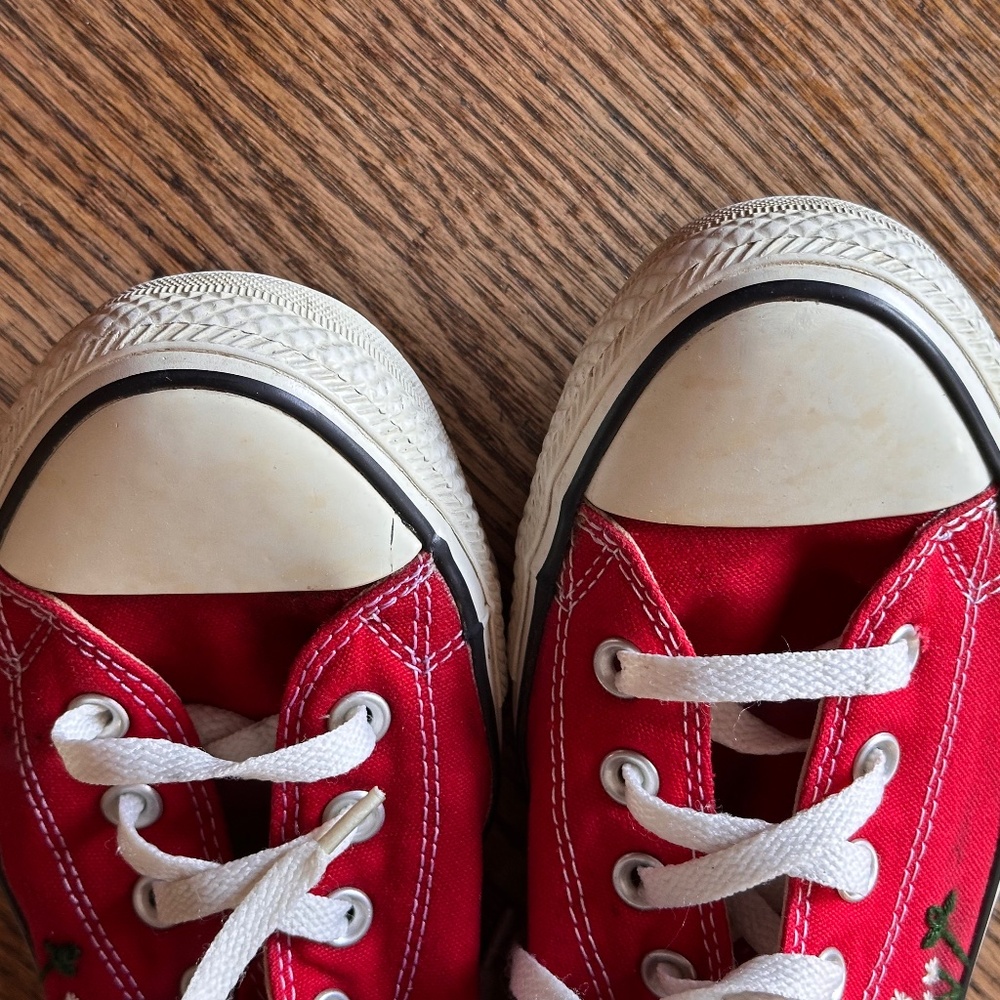 One-of-a-Kind Hand-Stitched Embroidered Converse Sneakers Women’s 10, Men’s 8 - Picture 12 of 15
